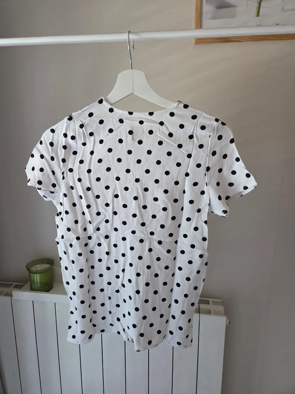Blouse/Shirt/Top Karl Marc John white with black polka dots • Flowy size XS New – photo 5